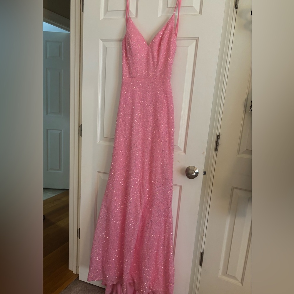Pink Glitter Prom Dress